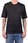 Laneus Short-sleeve Knitted T-shirt In Black