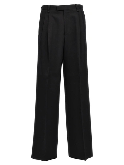 Lanvin Pants With Front Pleats In Black