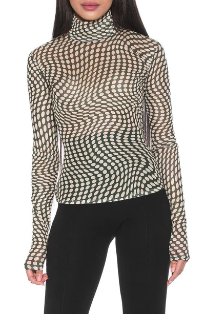 ALEXIA ADMOR DOJA MOCK NECK MESH TOP