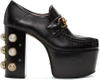 GUCCI BLACK VEGAS PLATFORM LOAFER HEELS