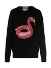 Moschino Black Jacquard Logo Sweater In Black