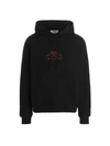 Msgm Logo Embroidery Hoodie By Burro Studio In Black