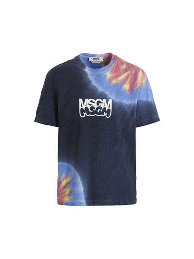 Msgm Tie Dye Cotton Jersey T-shirt In Multicolor