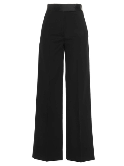 Proenza Schouler Satin Wool Pants In Black