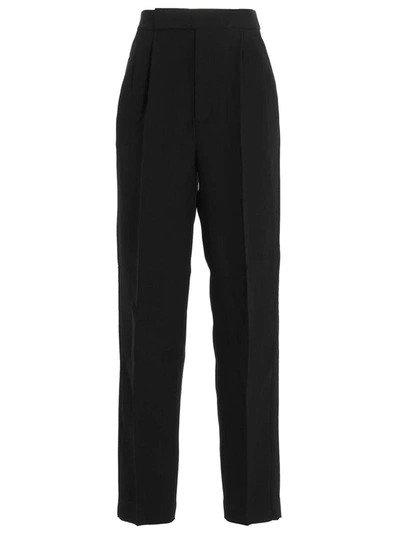 Roland Mouret Straight Cut Trousers In Black