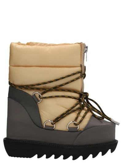 Sacai Lace-up Padded Ankle Boots In Multicolor