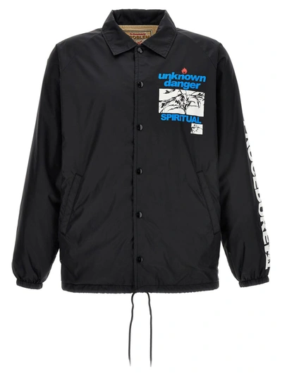 Saint Mxxxxxx Unknown Coach Jacket In Black