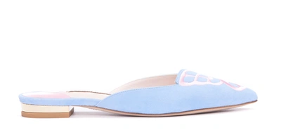 Sophia Webster Butterfly Suede Mules In Blue