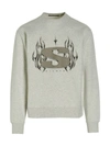 Stampd Grey Chrome Flame Sweatshirt In Gray