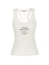 Stella Mccartney Logo-print Racerback Top In White