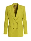 Stella Mccartney Double Breast Blazer Jacket In Green