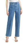 Madewell The Perfect Vintage Pintuck High Waist Wide Leg Jeans In Paradelle Wash