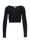 Sunnei Long-sleeved Blouse With Round Neck In Blue