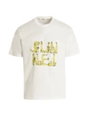 Sunnei White And Yellow Cotton T-shirt In White