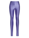 The Andamane Crystal High-waisted Skinny Leggings In Purple