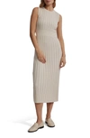 Varley Florian Knit Midi Dress In Birch