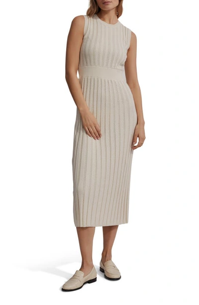 Varley Florian Knit Midi Dress In Birch