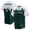 NIKE NIKE RYAN MCMAHON WHITE/FOREST GREEN COLORADO ROCKIES CITY CONNECT REPLICA PLAYER JERSEY