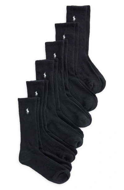 POLO RALPH LAUREN ASSORTED 6-PACK CREW SOCKS