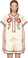 GUCCI Beige 'Loved' Embroidered Duchesse Shirt