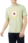 Ben Sherman Signature Target Organic Cotton Graphic Tee In Green