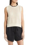 Varley Delaney Open Stitch Sweater Vest In Birch