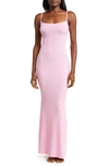 Skims Soft Lounge Long Slipdress In Pink