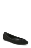 Veronica Beard Beatrix Suede Bow Ballerina Flats In Black