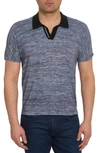Robert Graham The Static Short Sleeve Sweater Polo Tall In Grey
