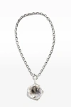 67jewelry Hibiscus Flower Necklace In Silver