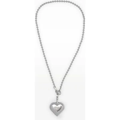 67jewelry Puffed Heart Necklace Ii In Silver