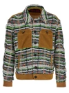 Vitelli Textured Ribbed Hem Jacket With Chest Pockets In Multicolor