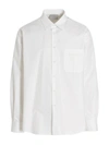 Vtmnts 'shirt Striped Collar Buttoned Pocket Front' In White