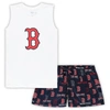 CONCEPTS SPORT CONCEPTS SPORT WHITE/NAVY BOSTON RED SOX PLUS SIZE TANK TOP & SHORTS SLEEP SET