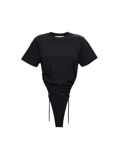 Y/project Black Ruched Bodysuit