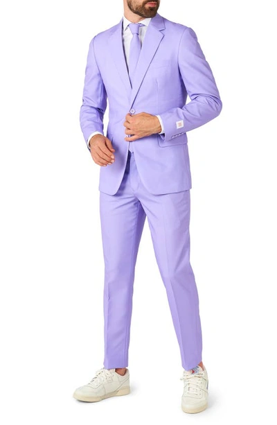 OPPOSUITS OPPOSUITS LAVISH LAVENDER TRIM FIT SUIT & TIE