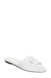 Dolce & Gabbana 20mm Saint Barth Rubber Slide Sandals In White