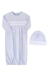 Feltman Brothers Baby Boy's Smocked Argyle Gown & Hat Set In Blue