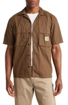 Carhartt Logo-patch Short-sleeve Shirt In Tamarind / Dusty H B