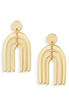 MADEWELL STACKED ARCH STATEMENT EARRINGS
