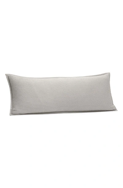 Boll & Branch Organic Cotton Waffle Accent Pillow Cover In Pewter