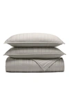 Boll & Branch Organic Signature Stripe Quilt Set In Pewter