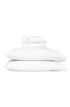 Boll & Branch Simple Stripe Organic Cotton Percale Sheet Set In Pewter Simple Stripe