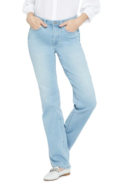 Nydj Relaxed Distressed Straight Leg Jeans In Blue