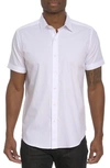 ROBERT GRAHAM DIAMOND BAR SHORT SLEEVE BUTTON-UP SHIRT