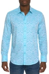 Robert Graham Highland Long Sleeve Woven Shirt In Mint