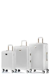 Champs Luxe 3-piece Hardshell Luggage Set In White