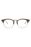 Bottega Veneta 49mm Round Optical Frames In Bronze Transparent
