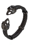 EYE CANDY LOS ANGELES PREMIUM COLLECTION DOUBLE SKULL CUFF BRACELET