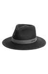 Rag & Bone City Straw Fedora In Black